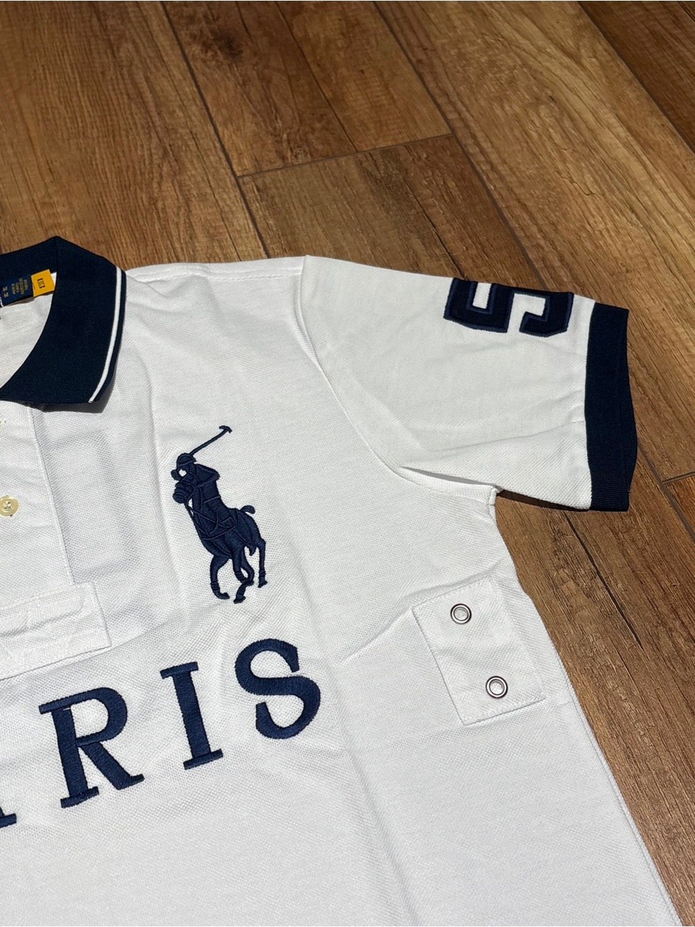 Polo Ralph Lauren Custom Slim Fit Paris White Polo Shirt Brand New - Picture 5 of 16